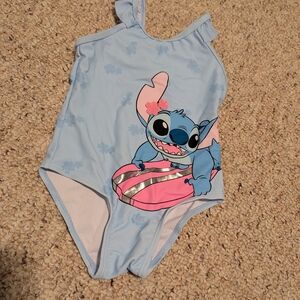 Blue Stitch One-Shoulder Swimsuit